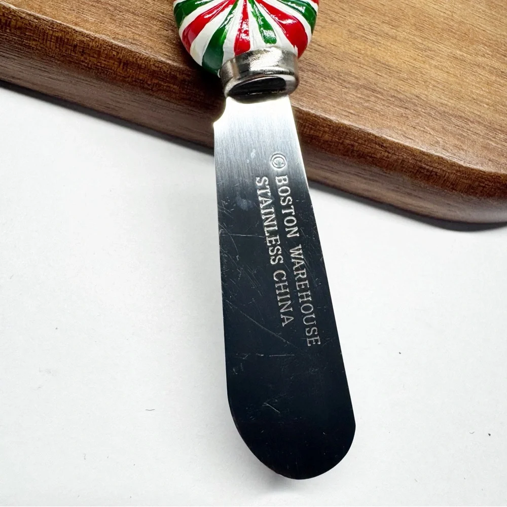 Boston Warehouse Y2K Peppermint Candy Dip Bowl & Spreader